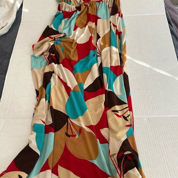 Metropark Women's Geometric Print Maxi Dress Long Summer Multicolor Size S - Picture 1 of 5
